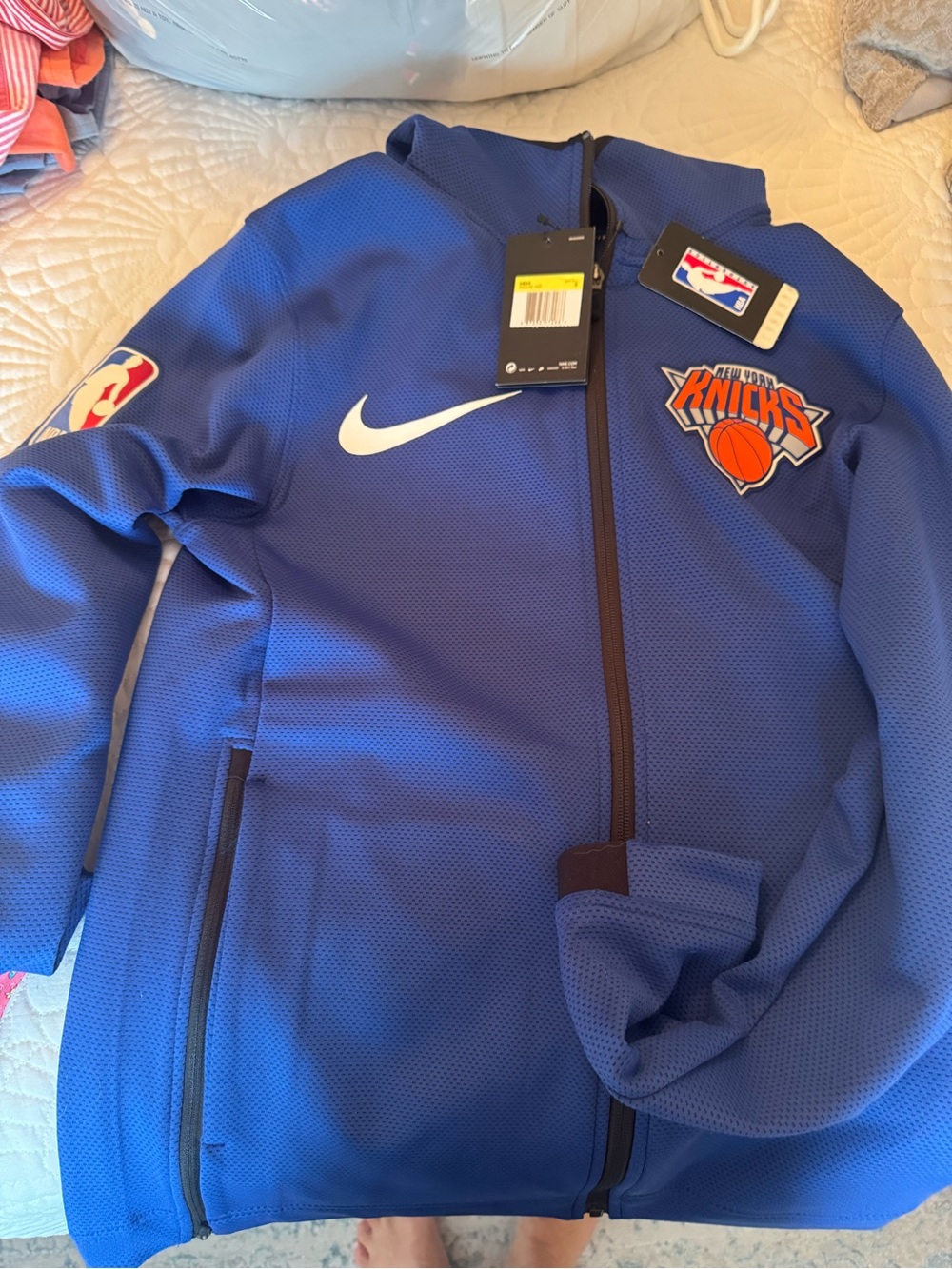 Nike Blue New York Knicks Full-Zip Jacket